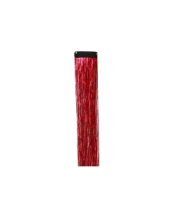 Hot Pink Tinsel Hair Extension Clip 1pc