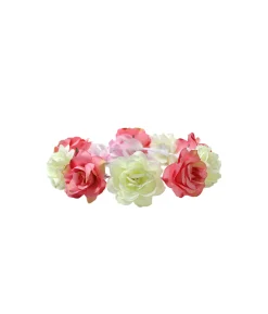 Hot Pink & White Rose Flower Crown