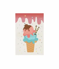 Ice Cream Note Pad 60 Sheets 4Pc 6.5×9.5cm