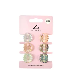 Iridescent Claw Clip Set 6pk