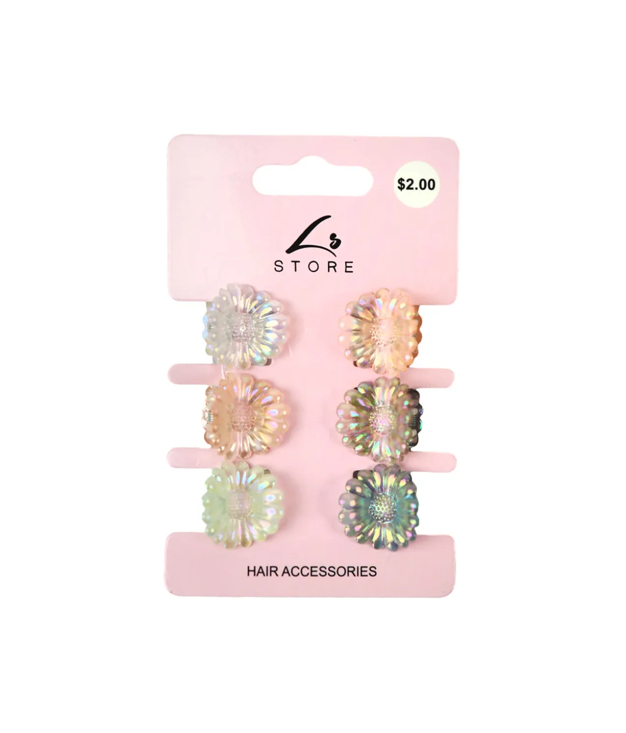 Iridescent Claw Clip Set 6pk