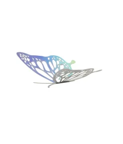 Iridescent 3D Paper Butterfly with Glue 12pc