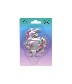 Iridescent Rainbow Unicorn Candle 1pc