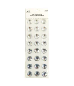 Iridescent Rhinestone Stickers 24pc