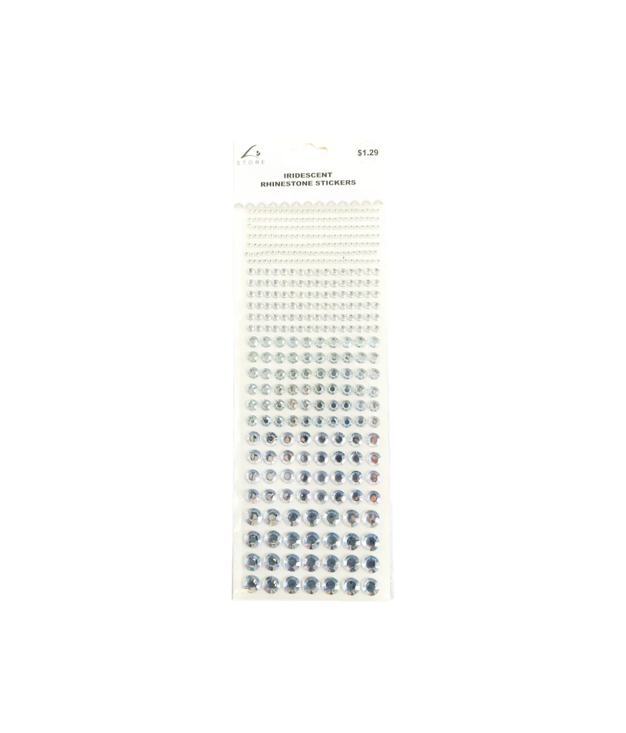 Iridescent Round Rhinestone Stickers