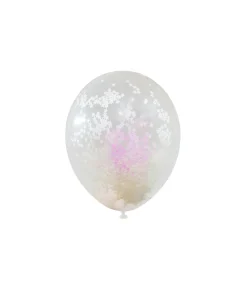 Iridescent Star Confetti Balloon 12inch 6pk
