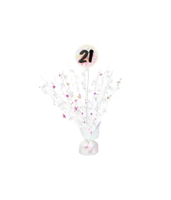 Iridescent 21st Birthday Table Centerpiece