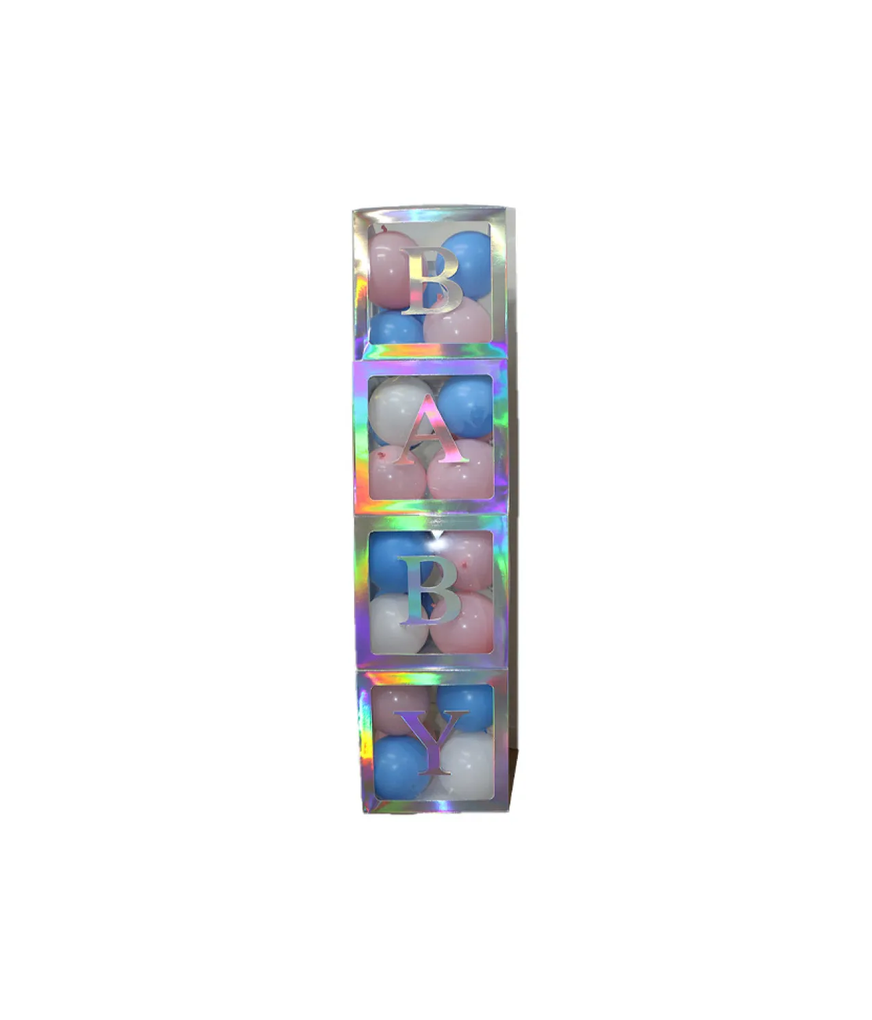 Iridescent Transparent Decoration Cube Set