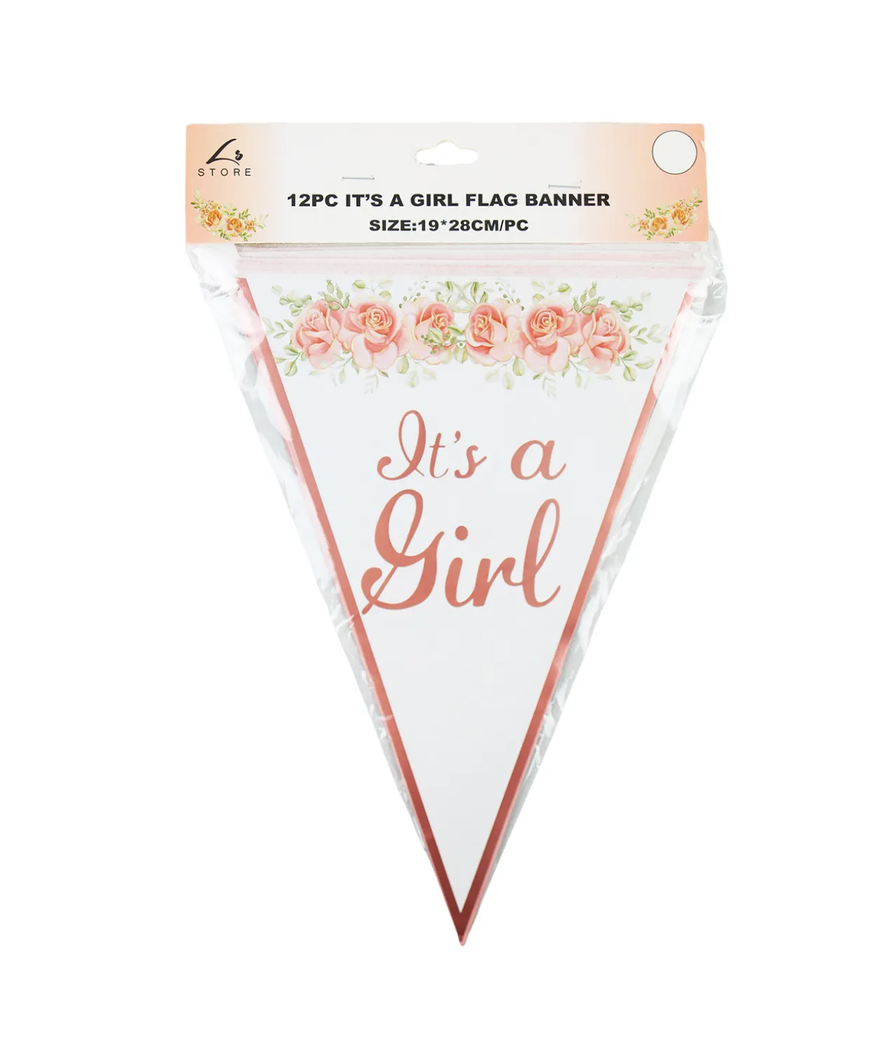 It’s a girl Hot Stamping Flag Banner 19X28cm 12pc