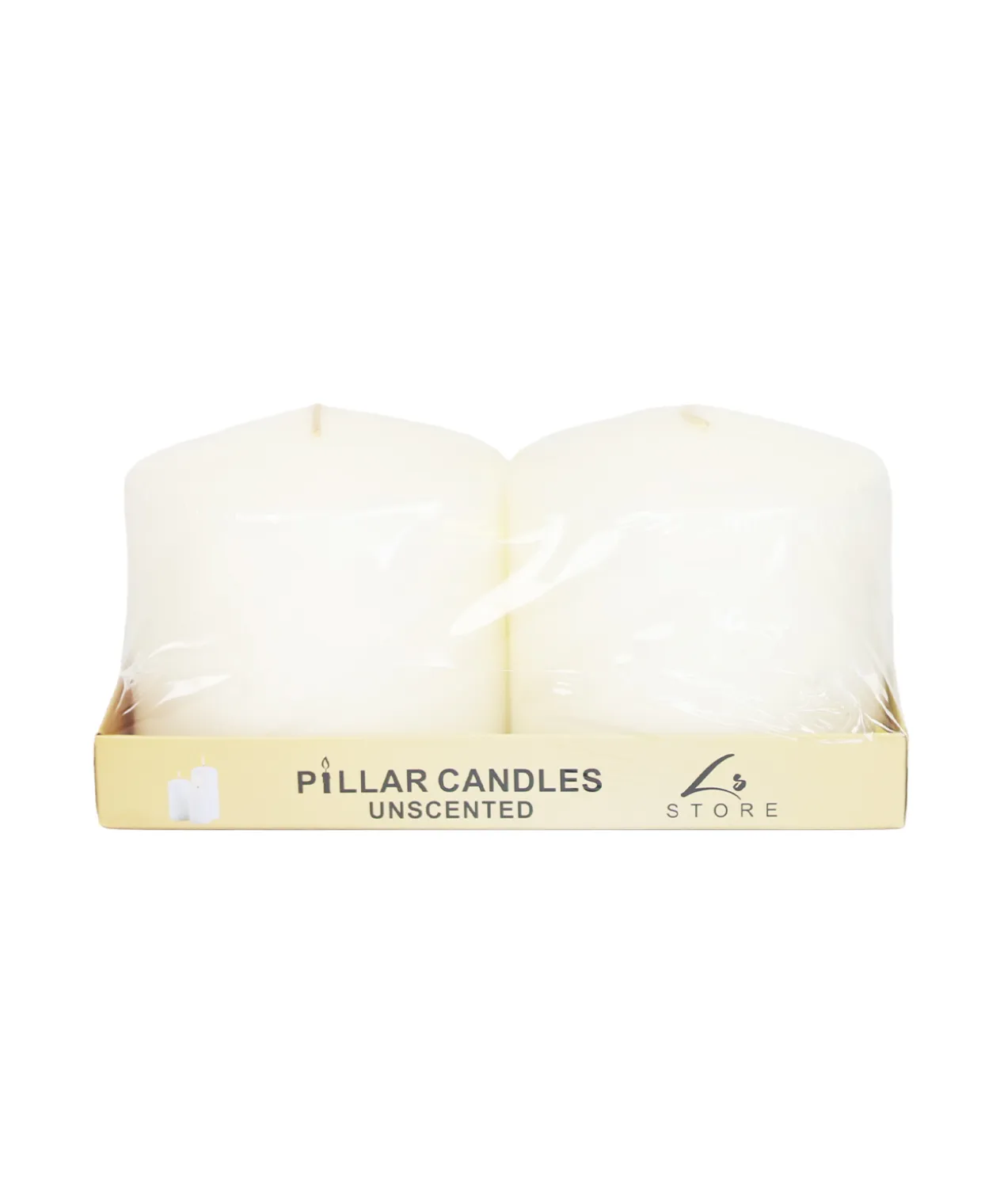 Ivory Pillar Candle 610g 10 x 10cm 2pc
