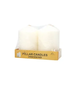 Ivory Pillar Candle 2pc 525g