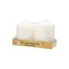 Ivory Pillar Candle 2pc 390g