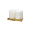 Ivory Pillar Candle 2pc 900g