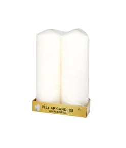 Ivory Pillar Candle 2pc 525g
