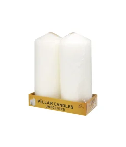 Ivory Pillar Candle 2pc 330g