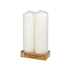 Ivory Pillar Candle 2pc 290g