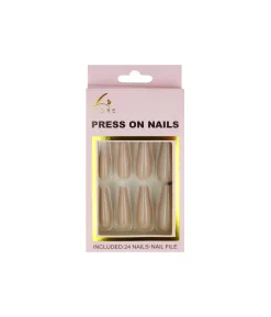 Ivory Press On Nails 24pc