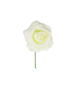 Ivory Rose Artificial Craft Flower 6pc 10cm