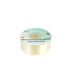 Ivory Solid Colour Satin Ribbon 2.5cm