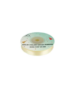 Ivory Solid Colour Satin Ribbon 1cm