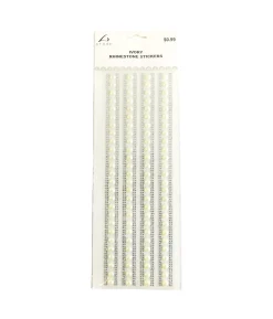 Ivory Strip Rhinestones Stickers