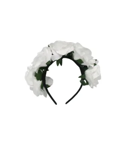 Jumbo Rose Headband White