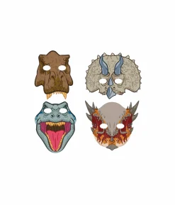 Jurassic Into the Wild Paper Masks 8pk