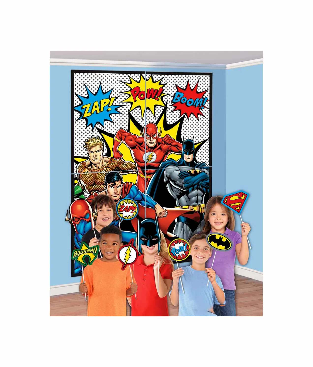 Justice League Scene Setter & Photo Props 16pc