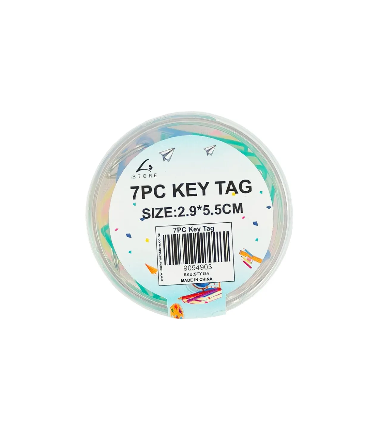 Key Tags 7pc 2.9×5.5cm