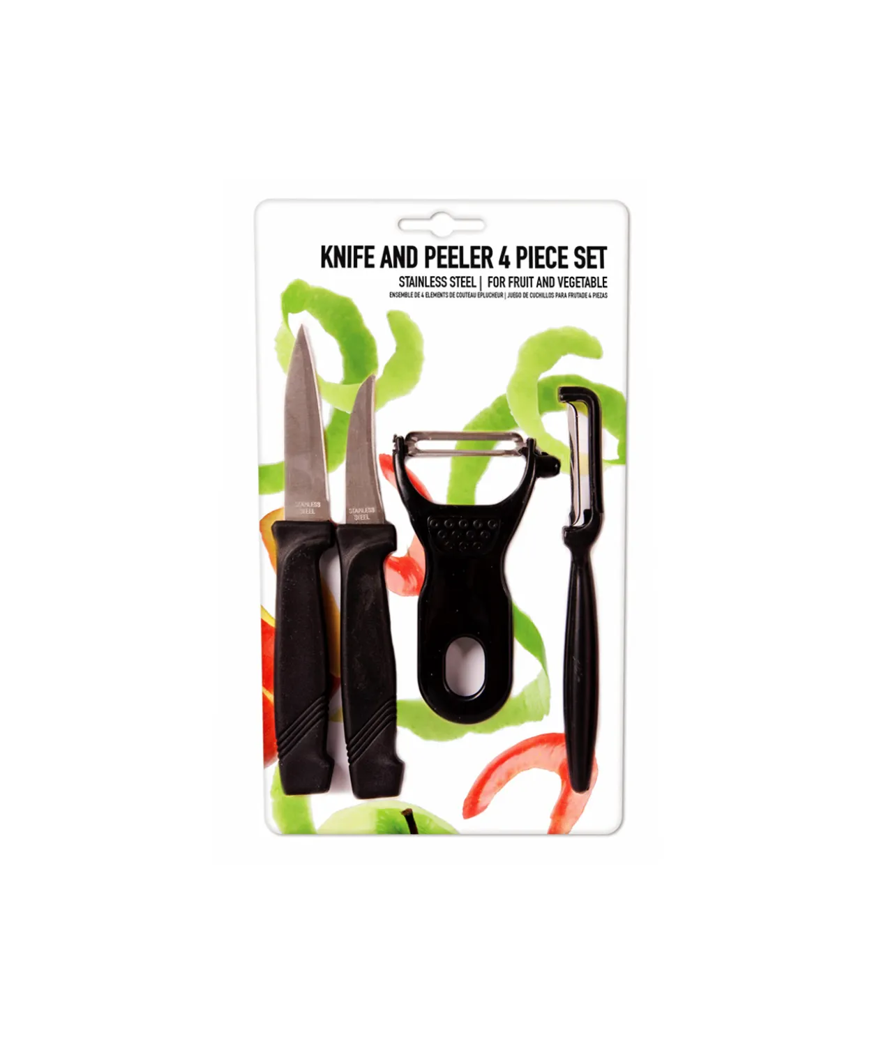 Kitchen Knife & Peeler Set 4pc