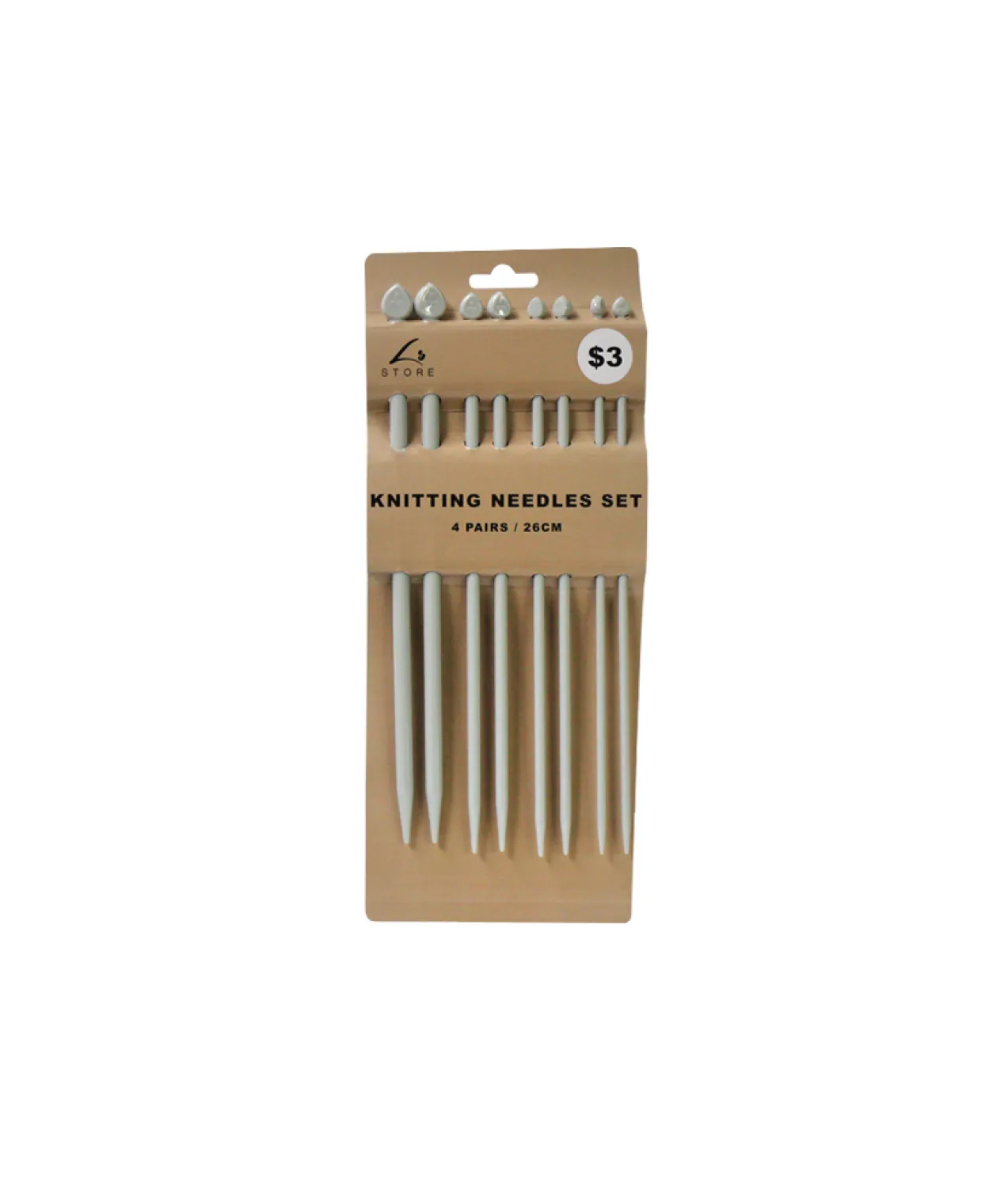 Knitting Needle Set 4 Pairs 26cm