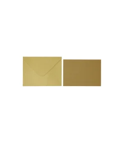 Kraft Brown Pearlised Cards & Envelopes Set 12pc