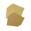 Kraft Brown Small Pearlised Cards & Envelopes Set 12pc