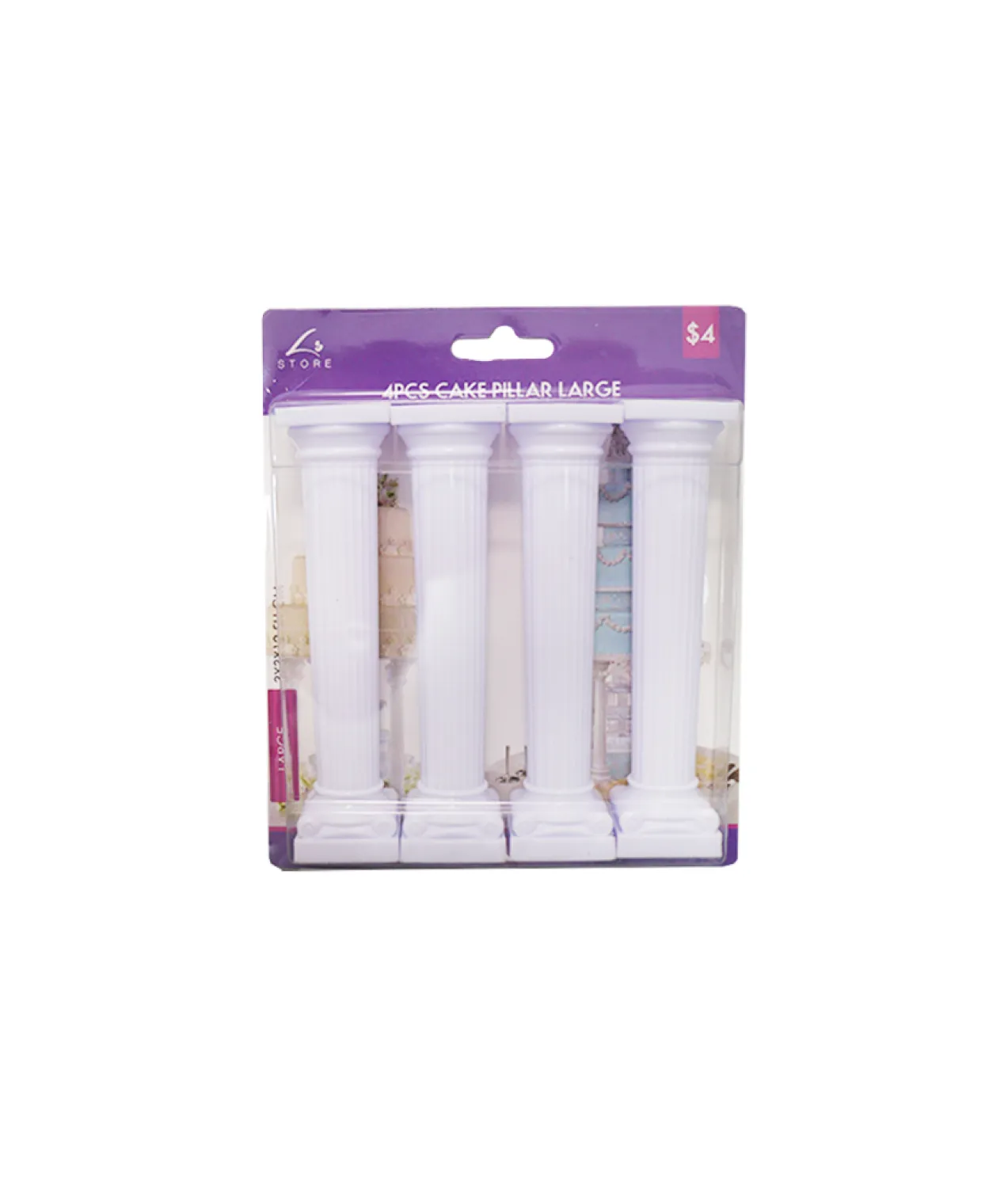 Large Cake Pillar 4pc