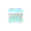 Light Blue Double Layer Transparent Cake Box 6in