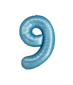Light Blue Foil Matte Number 9