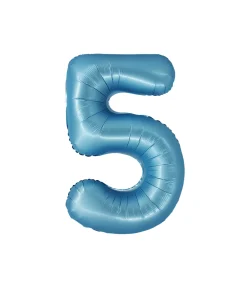 Light Blue Foil Matte Number 5