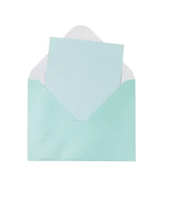 Light Blue Pearlised Cards & Envelopes Set 12pc