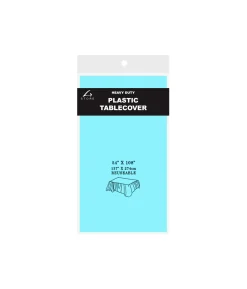 Light Blue Plastic Tablecover 137x274cm