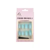 Light Blue Round Press On Nails 24pc