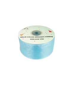 Light Blue Solid Colour Organza Ribbon 5cm