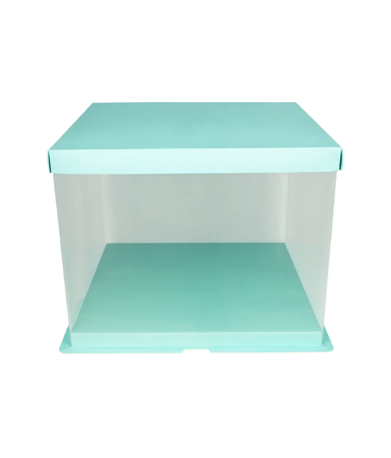 Light Blue Transparent Cake Box 10in