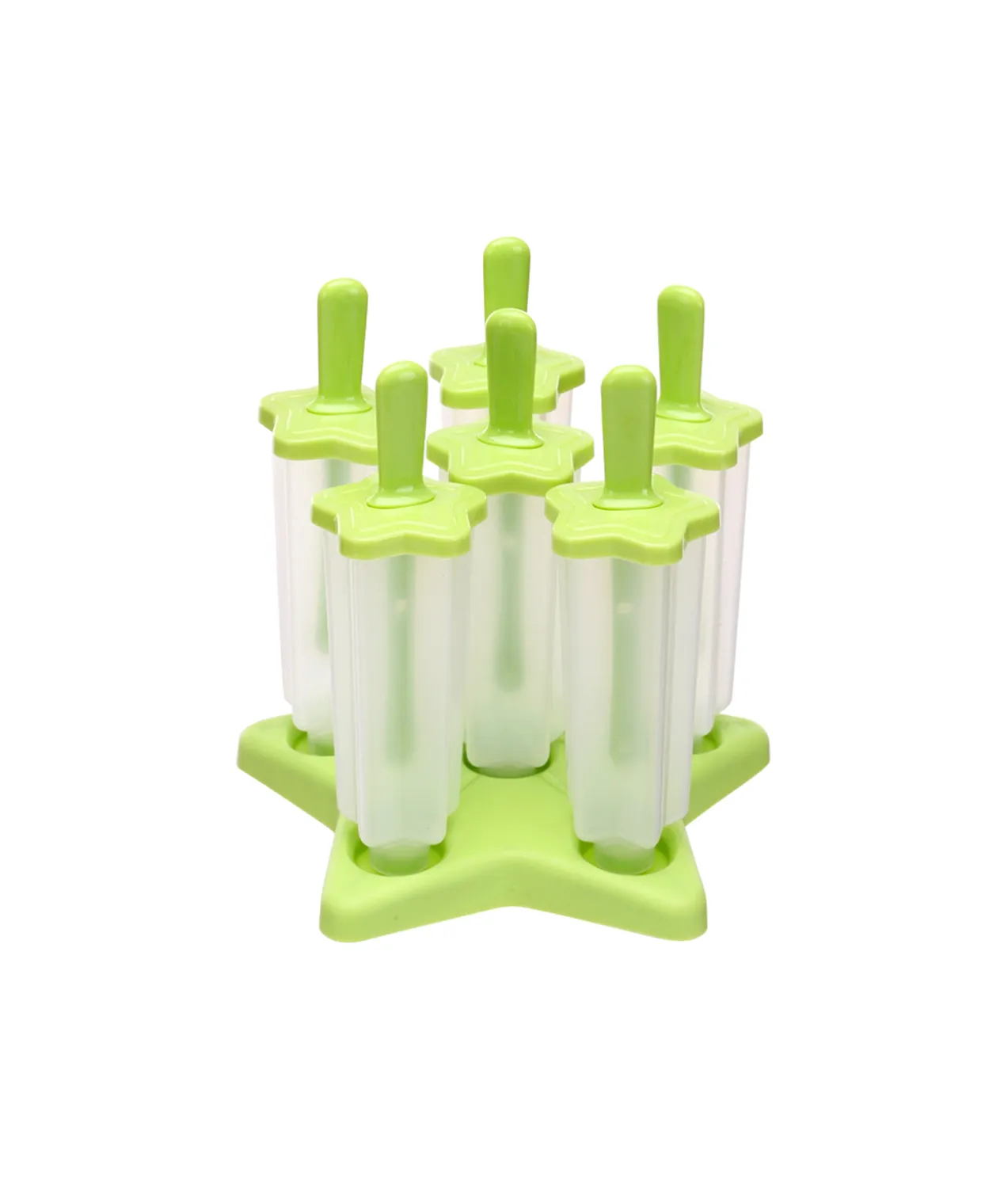 Light Green Star Popsicle Maker 6pk