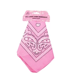 Light Pink Bandanas 54x54cm 3pc