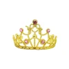 Light Pink Gem Gold Tiara Crown