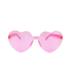 Light Pink Party Heart Glasses 14x6cm 2pc