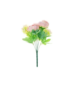Light Pink Peony 5 Head Bunch 40cm