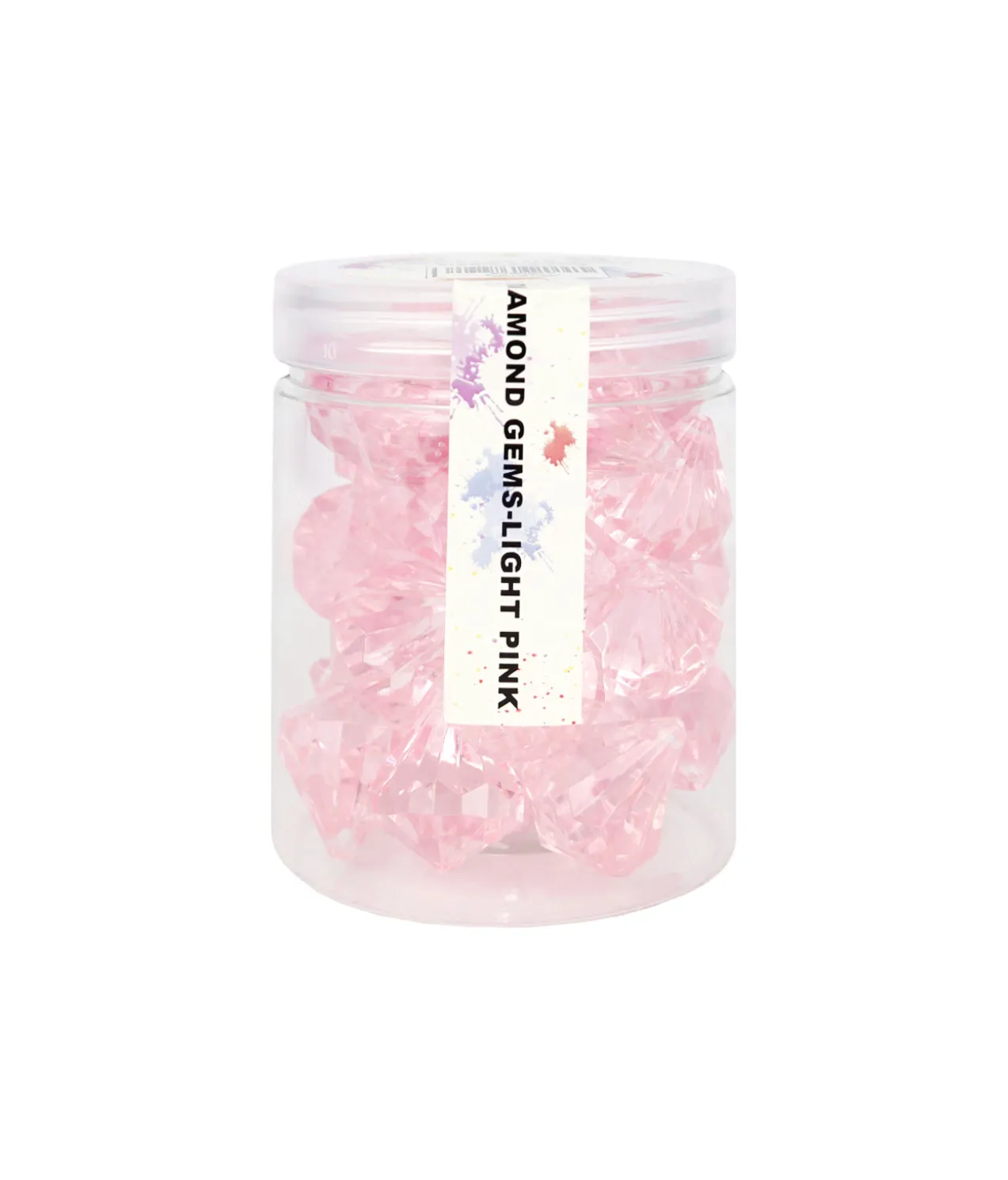 Light Pink Plastic Gems 2.7cm 30pk