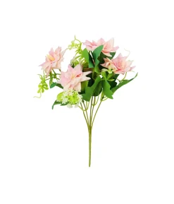Light Pink Rose 5 Head 28cm