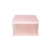 Light Pink Single Layer Transparent Cake Box 6in